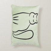 グリーン淡い色の装飾用クッションとラブマイキャット文字。 アクセントクッション (裏面(縦))