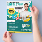 グリーン清掃サービス (料金一覧付き) チラシ (手)