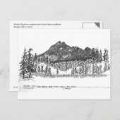 グリーン湖ストレイルヘッド近くの草原から見たブロークントップ ポストカード (正面/裏面)