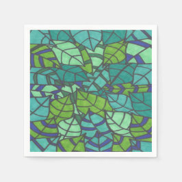 グリーン熱帯離れ紙プレート スタンダードカクテルナプキン