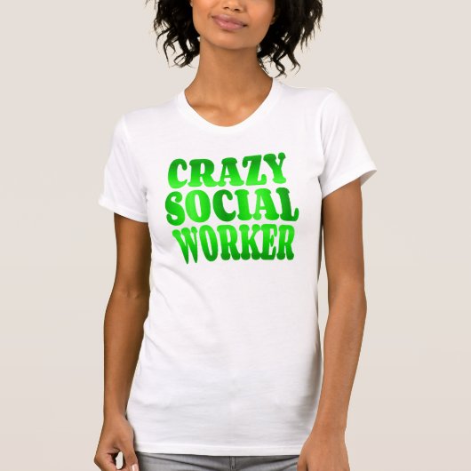 グリーン熱狂するのソーシャルワーカー Tシャツ (正面)