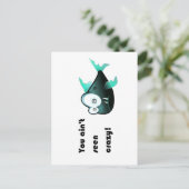 グリーン熱狂するフィッシュピラナ風変わりンおもしろいガ ポストカード (スタンド正面)