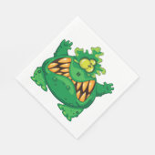 グリーン熱狂するモンスター スタンダードランチョンナプキン (角)