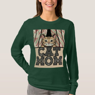 グリーン猫ママTシャツ Tシャツ