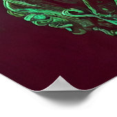 グリーン獣のような生き物の壁ARt ポスター (角)