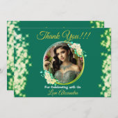 グリーン王室のフォトボホキンセニェラスペインの賛成 サンキューカード (正面/裏面)