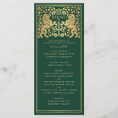 グリーン王室のライオン中世結婚剣のフラットメニュー メニュー (正面)