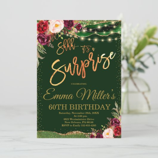 グリーン王室の誕生日ディナーパーティー 招待状 (スタンド正面)