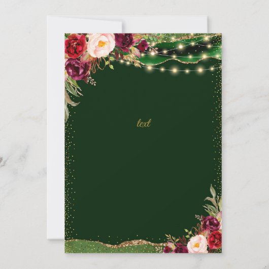 グリーン王室の誕生日ディナーパーティー 招待状 (裏面)