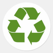 グリーン環境地球日気候変動リサイクル ラウンドシール (正面)