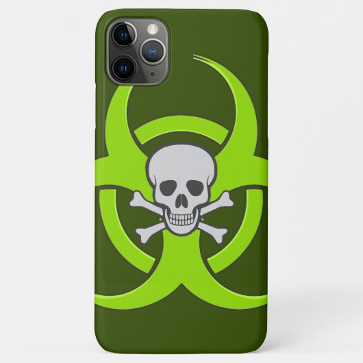 グリーン生物学的災害［有害物質］スカル Case-Mate iPhoneケース (裏面)