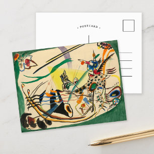 グリーン用勉強縁ど Kandinsky ポストカード