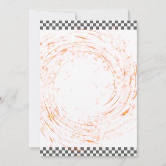 グリーン男の子の車レース車2速2番目の誕生日 招待状 (裏面)