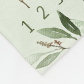 グリーン男女兼用葉のマイルストーン月の週 フリースブランケット (角)