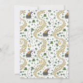 グリーン男女兼用St patricks day子供の誕生日 招待状 (裏面)