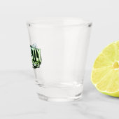 グリーン白熱［赤熱］光を放つゴーストグリーティングハロウィーン ショットグラス (右)