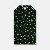 グリーン白熱［赤熱］光を放つスターズバースデーパーティーカスタムの好意 ギフトタグ (裏面)