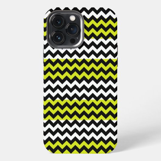 グリーン白黒シボロンジグザグザ iPhoneケース (裏面)