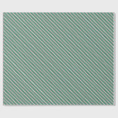 グリーン白黒ストライプ男らしエステティック ラッピングペーパー (フラット)