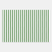 グリーン白黒バッファロープレイド水玉模様ストライプ ラッピングペーパーシート (正面3)