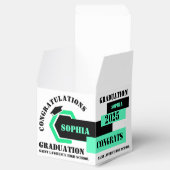 グリーン白黒卒業2025カスタムパーティー フェイバーボックス (オープン)