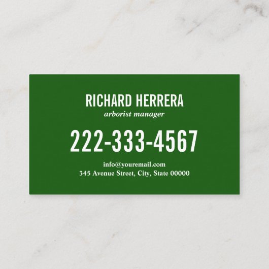 グリーン盆栽気に芝園芸造園 名刺 (裏面)