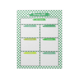 グリーン看護学生スキルテンプレート ノートパッド