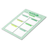 グリーン看護学生スキルテンプレート ノートパッド (アングル)