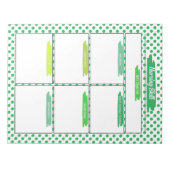 グリーン看護学生スキルテンプレート ノートパッド (正面)