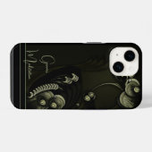 "グリーン瞑想", Apple iPhone 14ケース iPhoneケース (裏面横)