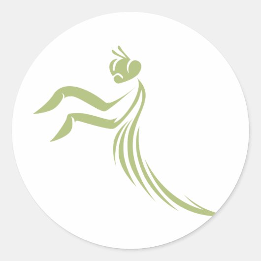 グリーン祈のマンティスロゴ ラウンドシール (正面)