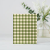 グリーン秋格子状パターン（の模様が）ある紙 (スタンド正面)