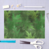 グリーン秋紅葉 薄葉紙 (クラフト)