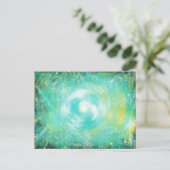 グリーン稲妻トリニティスタークリスチャンサイティーアート ポストカード (スタンド正面)