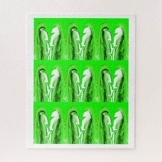 グリーン稲妻 ジグソーパズル (縦)