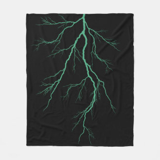 グリーン稲妻 フリースブランケット
