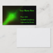 グリーン稲妻 名刺 (正面/裏面)