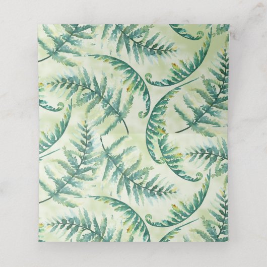 グリーン空白のファ結婚ン座席表 プレイスカード (内部開封)