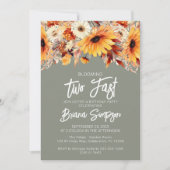 グリーン第2誕生日秋フローラ 招待状 (正面)