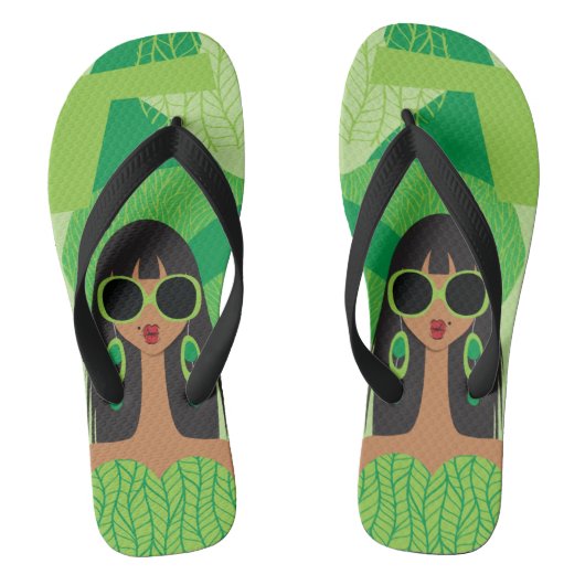 グリーン簡単ではないビーチサンダル ビーチサンダル (フットベッド)