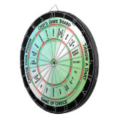 グリーン簡単文字個人規定 ダーツボード (正面右)