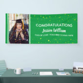 グリーン紙吹雪2023年写真卒業 横断幕 (トレードショー)