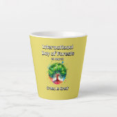 グリーン素晴らしだ。森国際的の日(IDF) カフェラテマグ (正面)