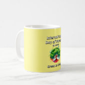 グリーン素晴らしだ。森国際的の日(IDF) コーヒーマグカップ (正面左)