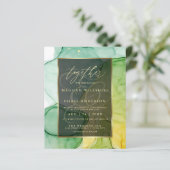 グリーン素晴らしとゴールズ液体抽象芸術インク (スタンド正面)