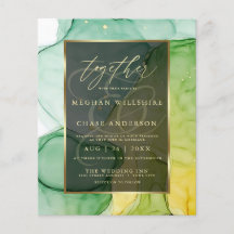 グリーン素晴らしとゴールズ液体抽象芸術インク