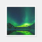 グリーン素晴らしオーロラ スタンダードカクテルナプキン (正面)