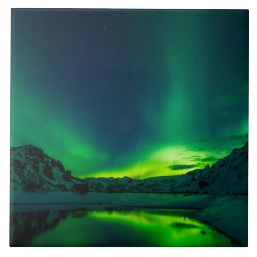 グリーン素晴らしオーロラ タイル (正面)