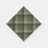 グリーン素晴らしプレイド スタンダードランチョンナプキン (角)