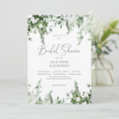 グリーン素朴アイビー&セージブライダルシャワー 招待状 (スタンド正面)